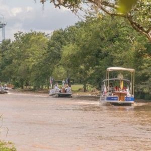 Fete-Dieu du Teche Eucharistic Boat Procession in Leonville, Louisiana