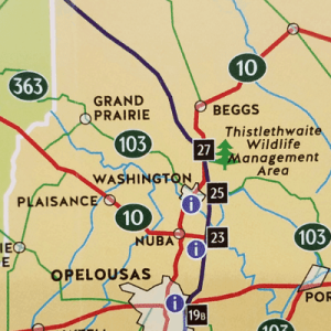Zydeco Cajun Prairie Scenic Byway Map